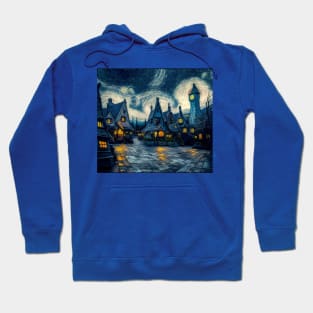 Starry Night Over Hogsmeade Village Hoodie